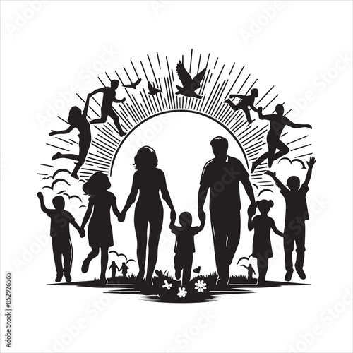 Family Reunions Vector stock vectors eps with white background 