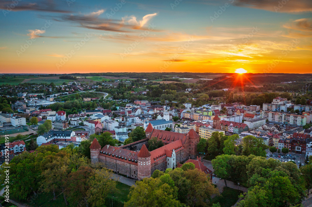 Beautiful Teutonic Castle in Bytow at sunset, Poland Beautiful Teutonic Castle in Bytow at sunset, Poland