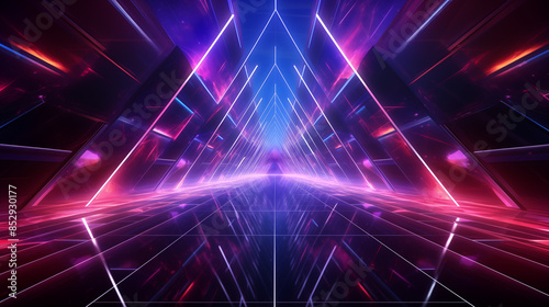 Futuristic Technological Red And Blue Glowing Lines Background