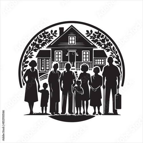 Family Reunions Vector stock vectors eps with white background 