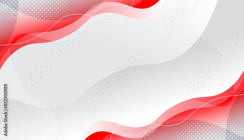 Red curve on a white background vector