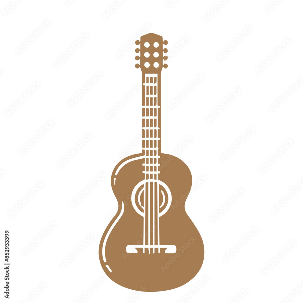 Guitar icon clipart flat design Guitar icon clipart flat design