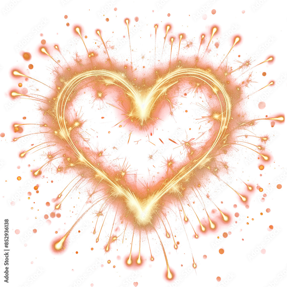 Firework heart light clipart transparent background Firework heart light clipart transparent background