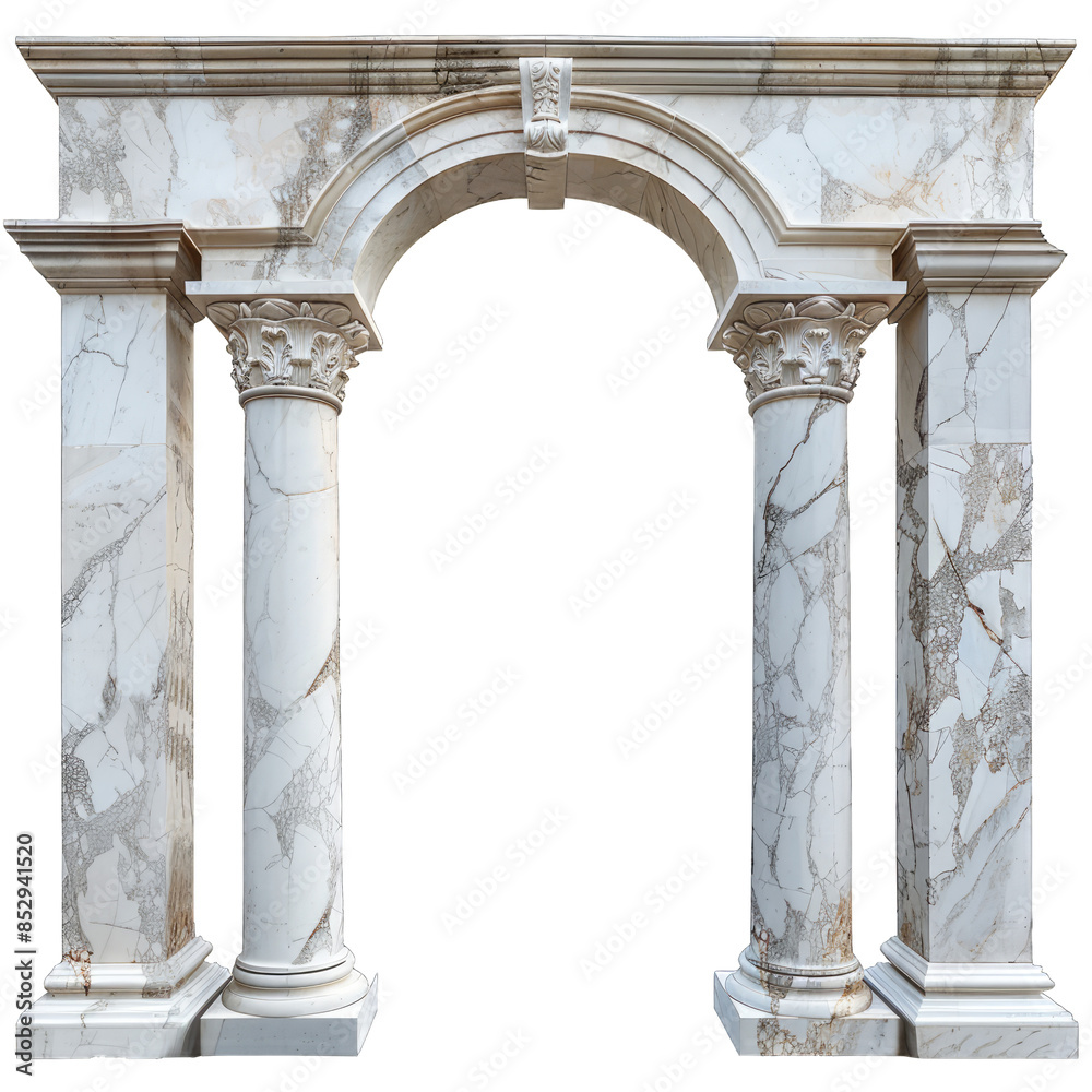 Naklejka premium greek column isolate on whit background