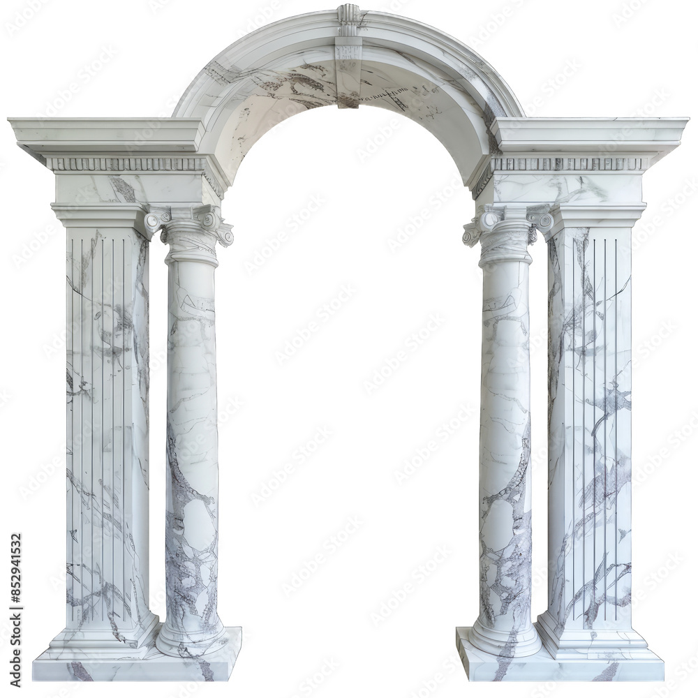 Naklejka premium greek column isolate on whit background