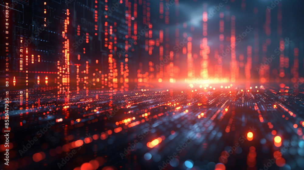 Naklejka premium Stock market or forex trading graph in futuristic concept suitable for financial investment or Economic trends business idea and all art work design. Abstract finance background