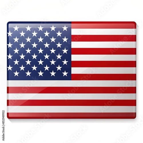 american flat flag logo isolated white background