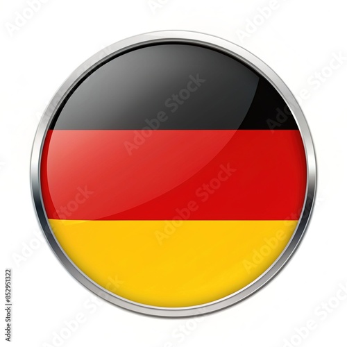 germany circle flag logo isolated white background