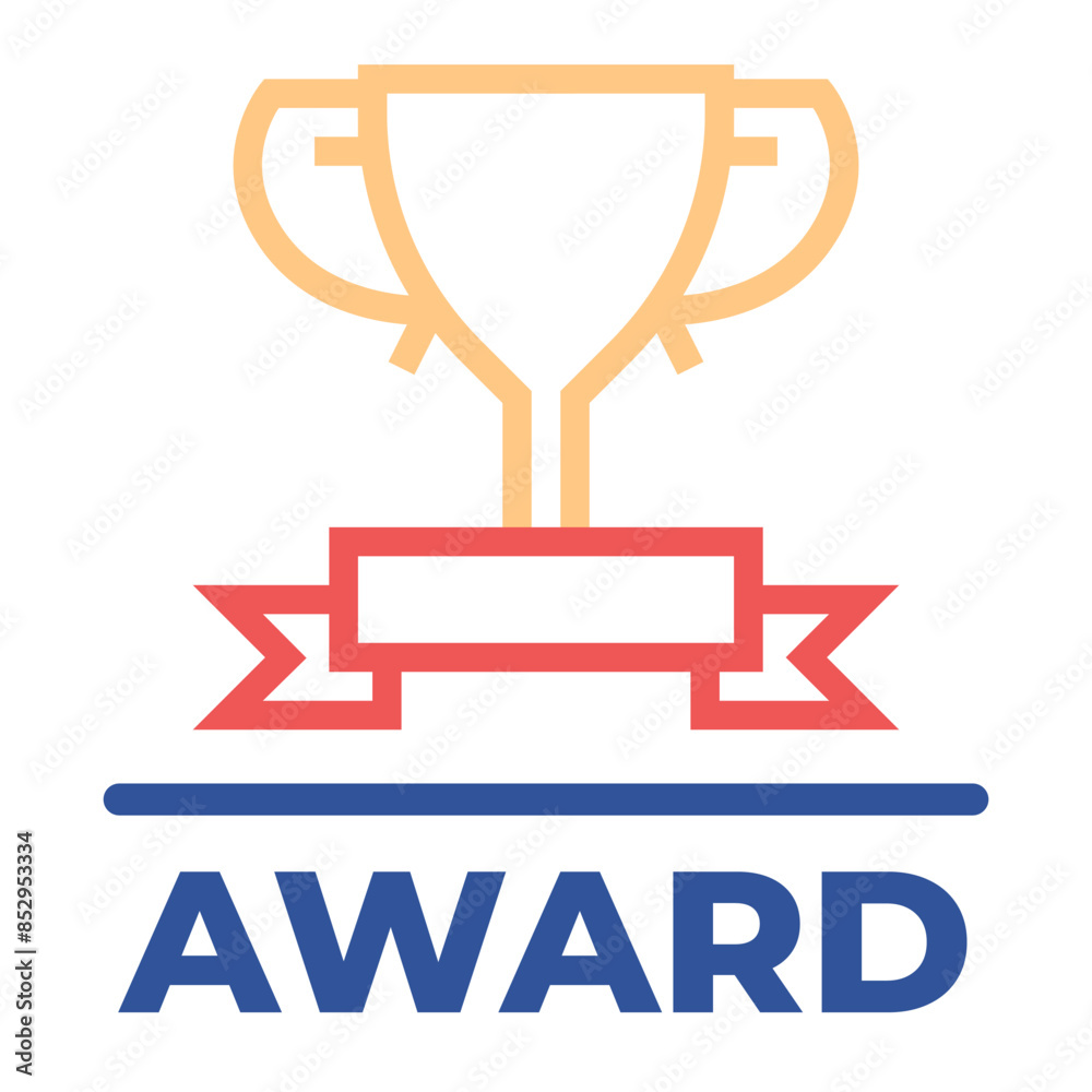 Award line icon logo concept. Vector flat graphic design illustration Award line icon logo concept. Vector flat graphic design illustration