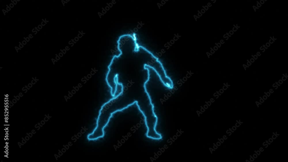 Funny Dancing Astronaut with Neon Retro Lights and pulsing flickering background Funny Dancing Astronaut with Neon Retro Lights and pulsing flickering background
