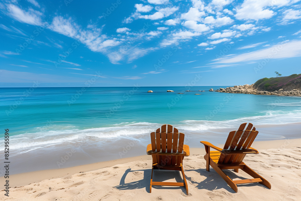 Beaches Are Popular Destinations for Relaxing in America. Enjoy California's Coastline, Florida's Vibrant Beaches, and Hawaii's Tranquil Shores, Generative AI
