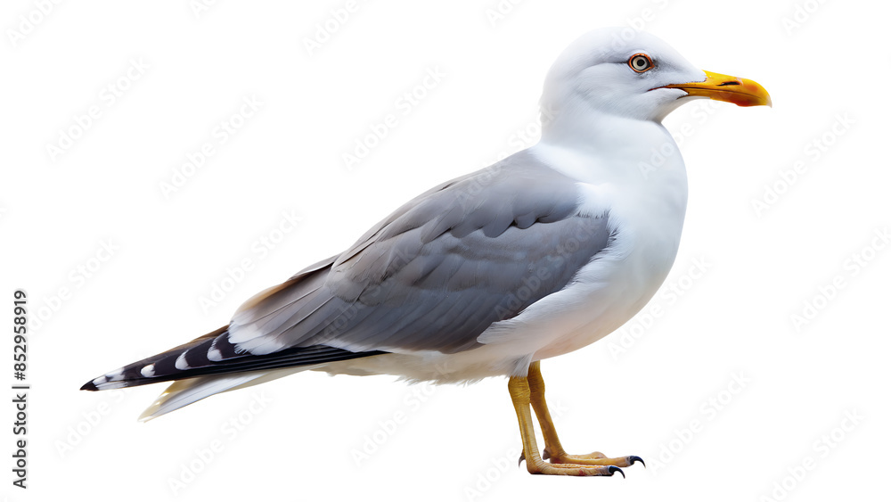 Fototapeta premium seagull on isolated background with high detailing