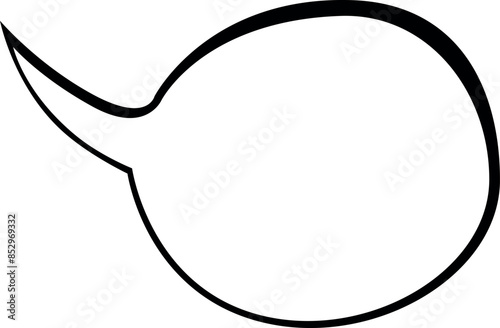 Speech bubble on white background. Vector illustration.