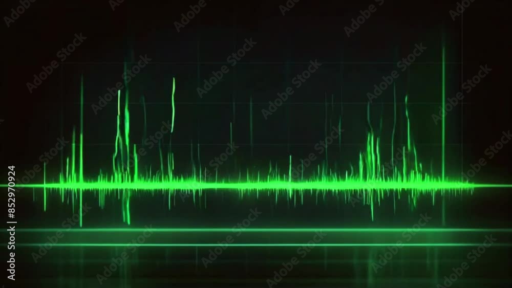 Neon sound waveform with multiple large gaps. AI generative Neon sound waveform with multiple large gaps. AI generative