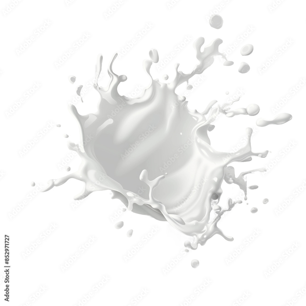 High-res image of white paint splash frozen in mid-air, detailed fluid dynamics and texture against clean white backdrop High-res image of white paint splash frozen in mid-air, detailed fluid dynamics and texture against clean white backdrop