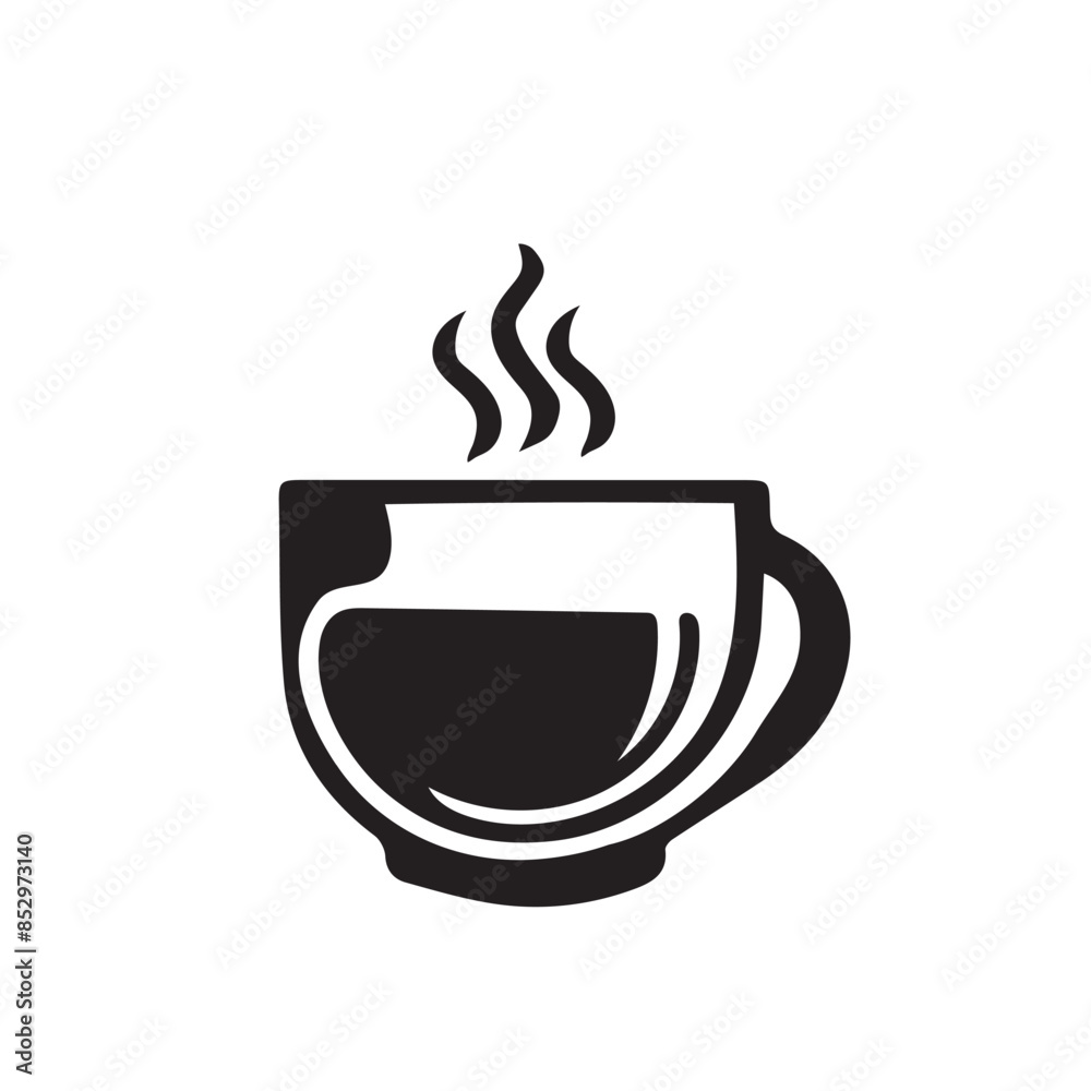Coffee cup icon, tea cup logo, symbols vector illustration silhouette image template.eps 10. Coffee cup icon, tea cup logo, symbols vector illustration silhouette image template.eps 10.