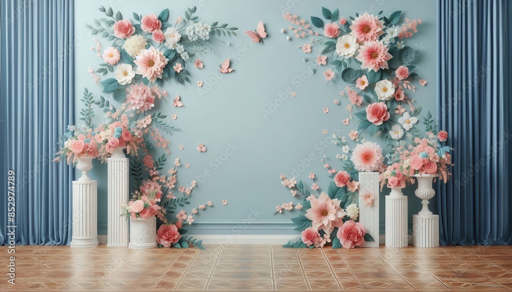 Fototapeta premium Flower Wall Background