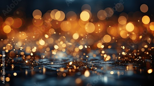 Abstract bokeh background with sparkling lights