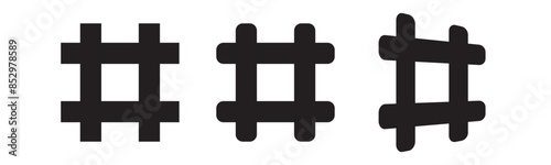 Hashtag icon vector isolated on white background. hashtag vector icon