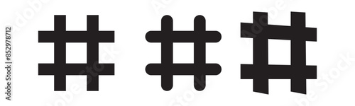 Hashtag icon set. hashtag symbol
