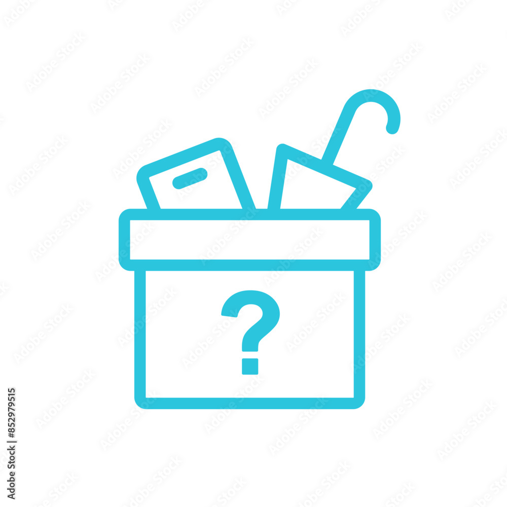 Lost and found icon. Isolated on white background. From blue icon set. Lost and found icon. Isolated on white background. From blue icon set.