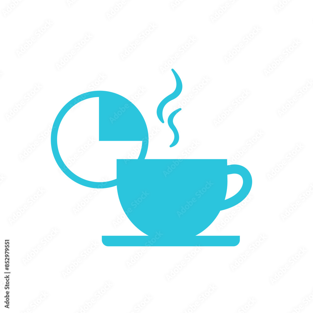 Coffee break icon. Isolated on white background. From blue icon set. Coffee break icon. Isolated on white background. From blue icon set.