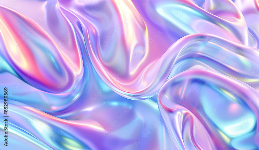 Abstract Digital Art with Fluid Color Waves, Soft and Dreamy Abstract Digital Art with Fluid Color Waves, Soft and Dreamy