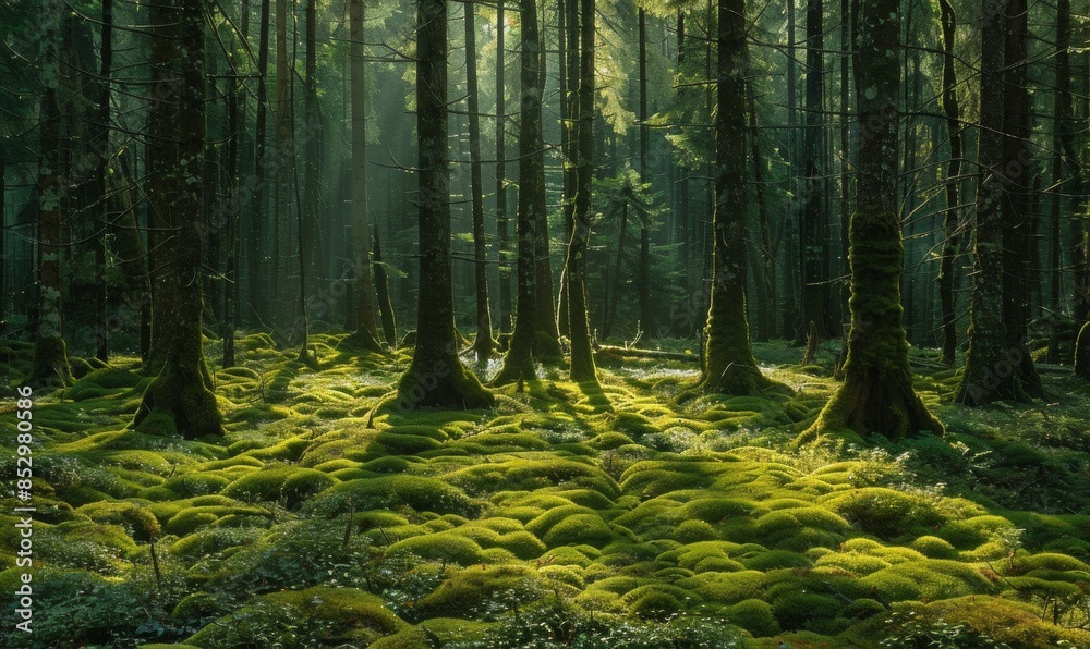 Obraz premium Mossy forest floor