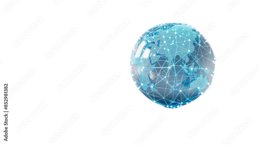 Digital globe on transparent background Digital globe on transparent background