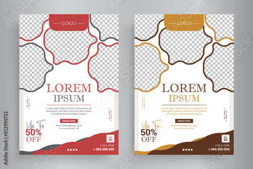 Food Flyer Template design, restaurant food flyer, fast food template vector illustration.