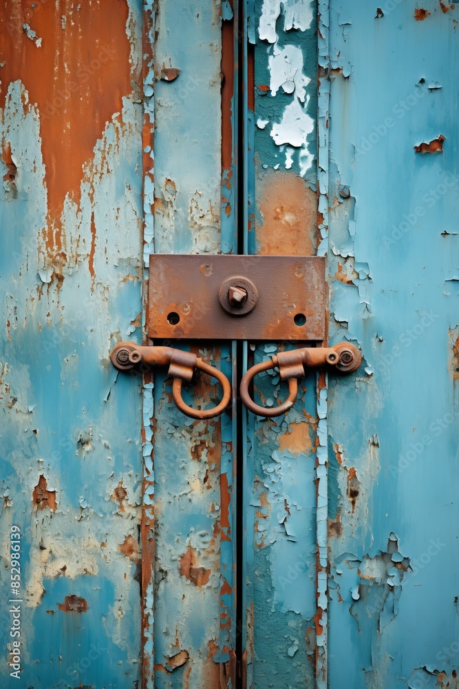 an old rusty door with a lock on it an old rusty door with a lock on it
