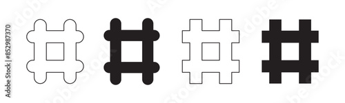 Hashtag icon vector illustration. hashtag sign and symbol