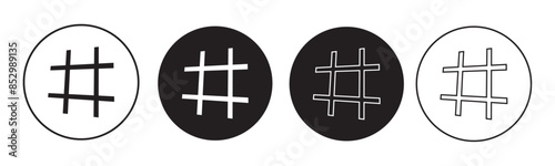 Hashtag icon set illustration. hashtag sign and symbol