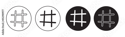 Hashtag icon vector isolated on white background. hashtag vector icon