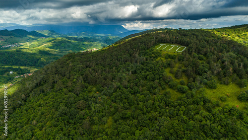 Stunning Summer Landscape of Rolling Hills and Vineyards in Slovenia photo