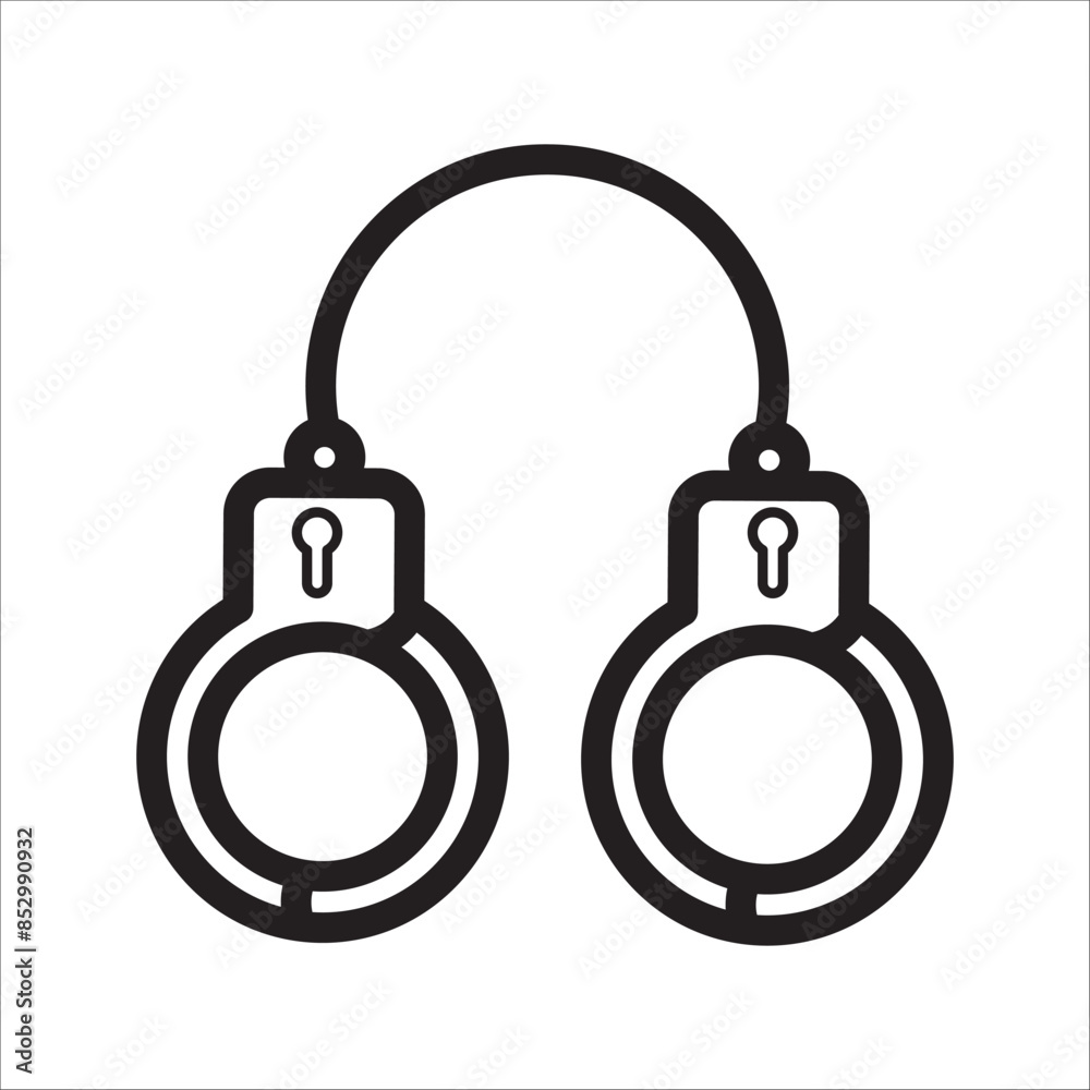 handcuffs icon. law and justice symbol template for graphic and web design collection logo vector illustration handcuffs icon. law and justice symbol template for graphic and web design collection logo vector illustration