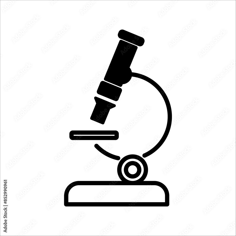 Microscope icon. Science lab concept, simple flat design. Isolate on white background. Microscope icon. Science lab concept, simple flat design. Isolate on white background.