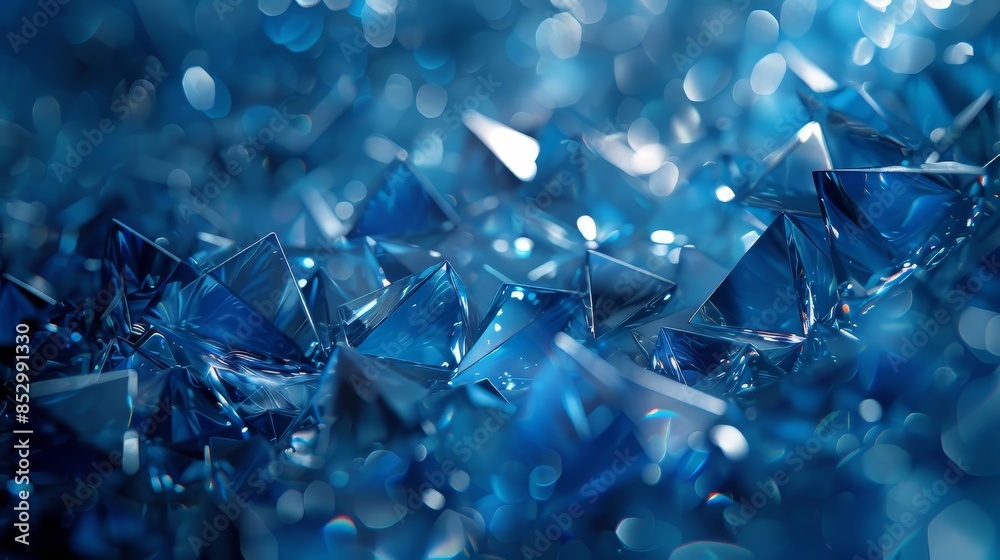 Blue Crystal Formations Close Up Blue Crystal Formations Close Up