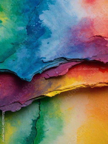 Bright and vibrant watercolor paint texture as background. photo