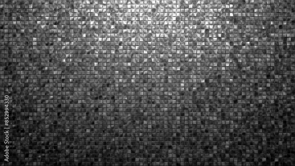 Wand aus glitzernden Metallkacheln