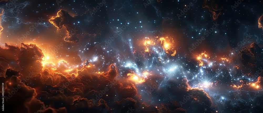 Cosmic Wonders: Hyper-Realistic Astrophotography of a Galaxy Cluster with Various Shapes and Sizes of Scattered Galaxies in the Universe Cosmic Wonders: Hyper-Realistic Astrophotography of a Galaxy Cluster with Various Shapes and Sizes of Scattered Galaxies in the Universe