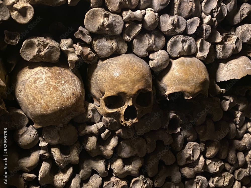 Paris - teschi nelle catacombe (ossuaire municipal)