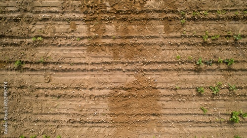 Bird s eye perspective of a barren ground for a natural backdrop on gardening or unsuccessful crop yield