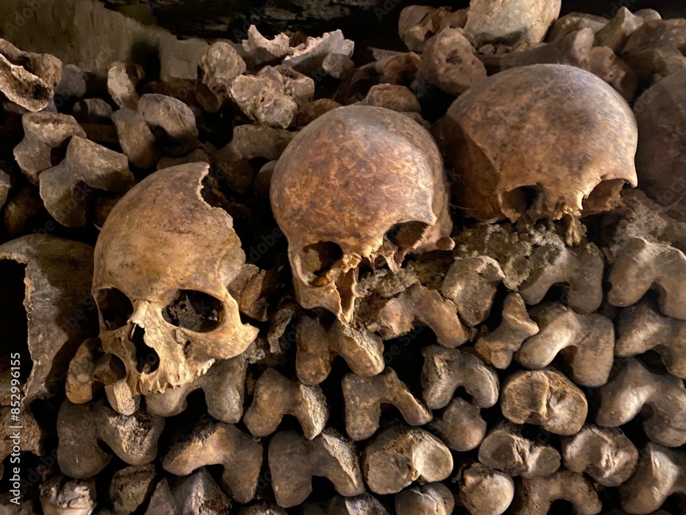 Paris - teschi nelle catacombe (ossuaire municipal)