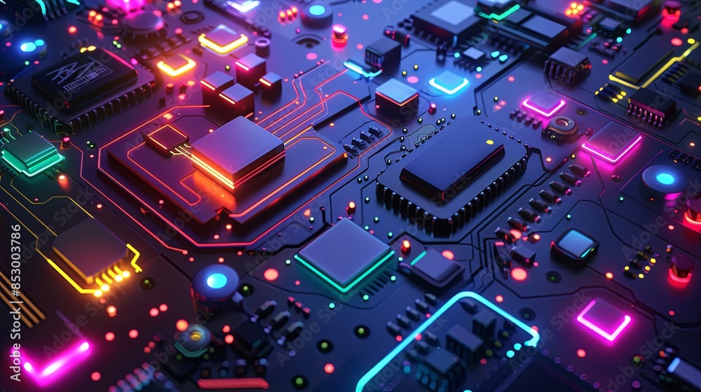 an abstract hardware board an abstract hardware board