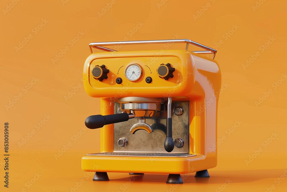 Fototapeta premium white coffee maker with a cup on top of it