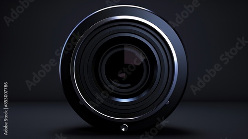 Camera Lens Closeup: Circular Aperture and Detail