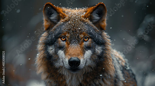 Winter Wolf: Intense Close-Up in Snowy Wilderness