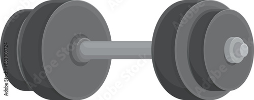 Grey dumbbell for weight training, showing the concept of bodybuilding and healthy lifestyle