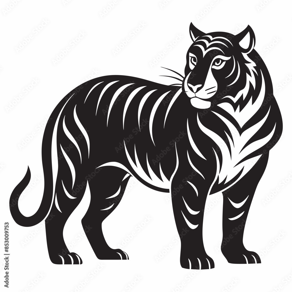 Fototapeta premium illustration of a tiger